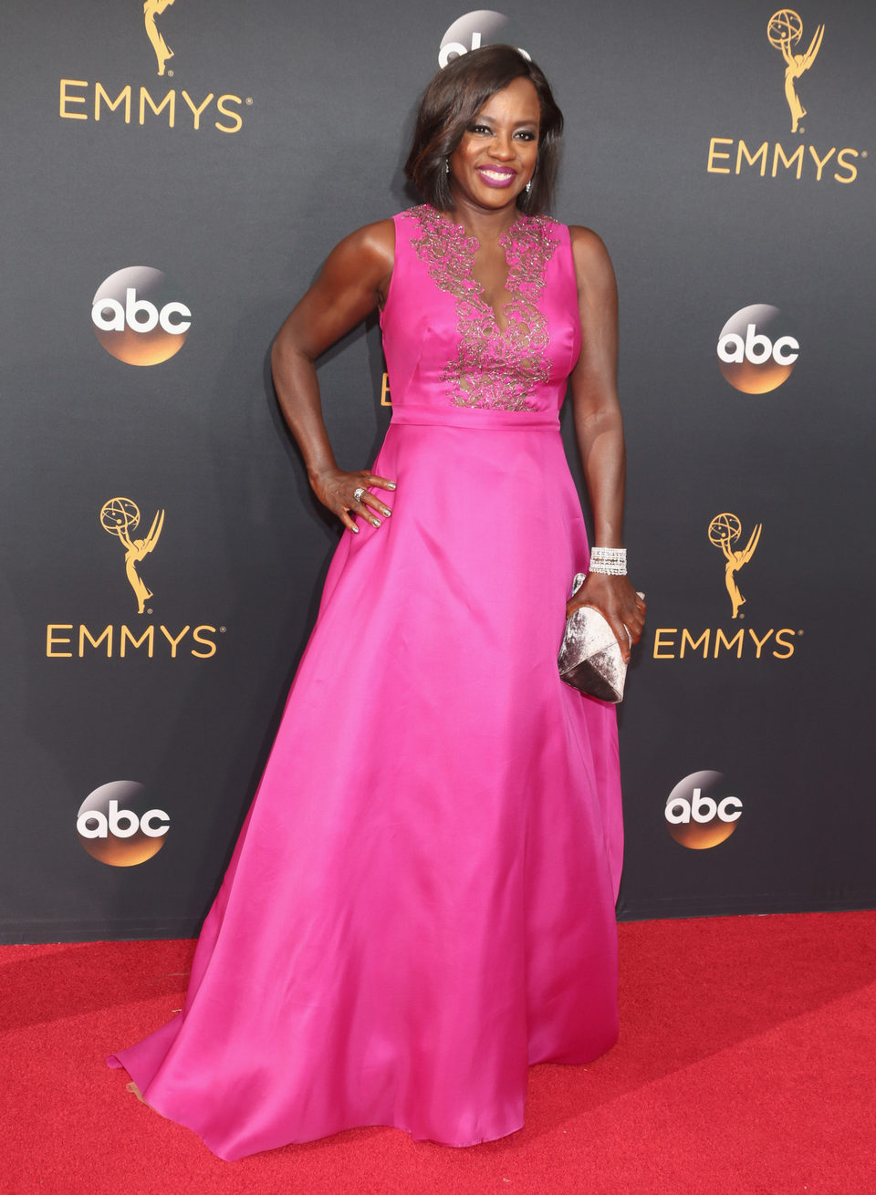 Viola Davis en la alfombra roja de los Emmy 2016