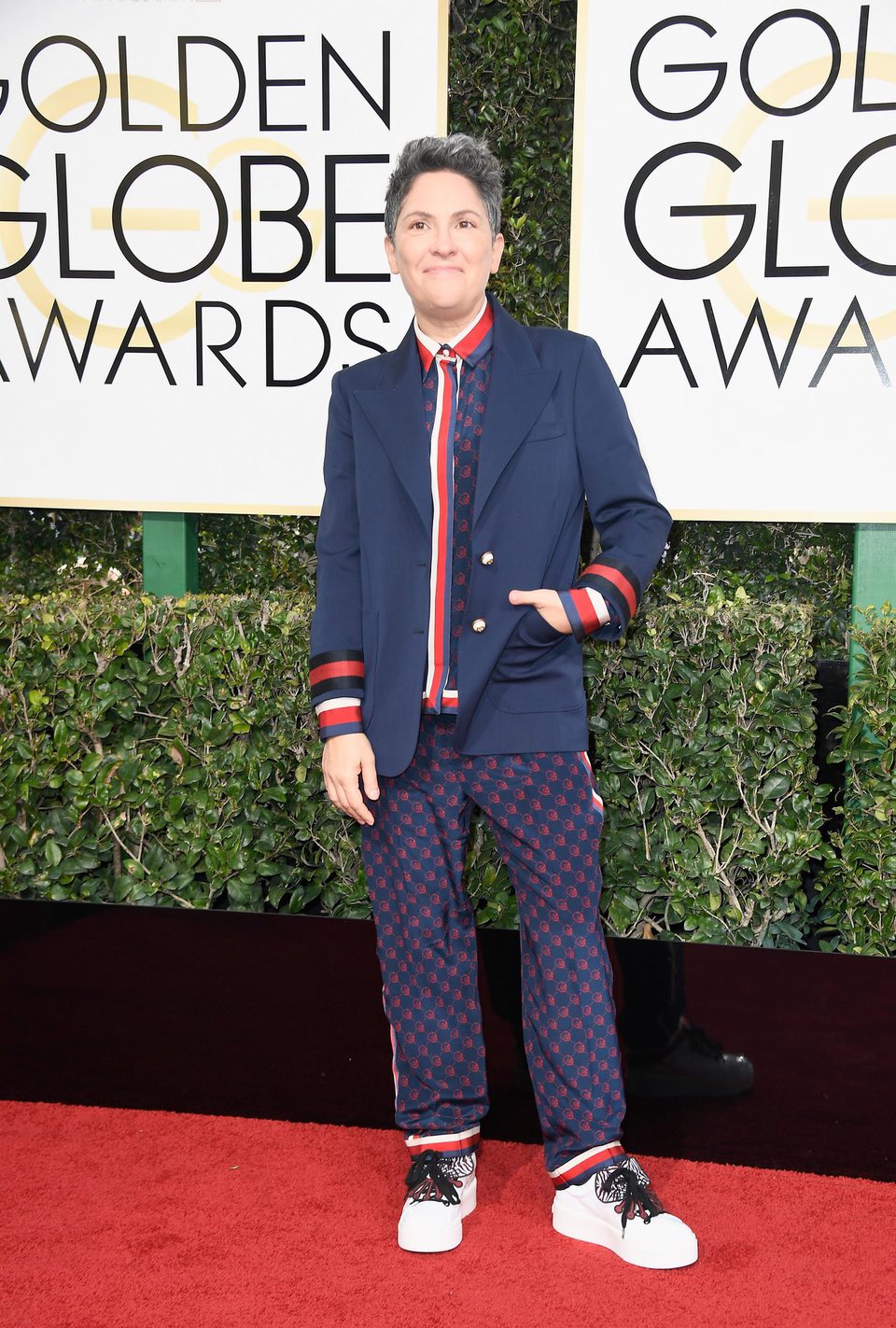 Jill Soloway en la alfombra roja de los Globos de Oro 2017