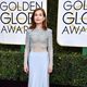 Isabelle Huppert en la alfombra roja de los Globos de Oro 2017