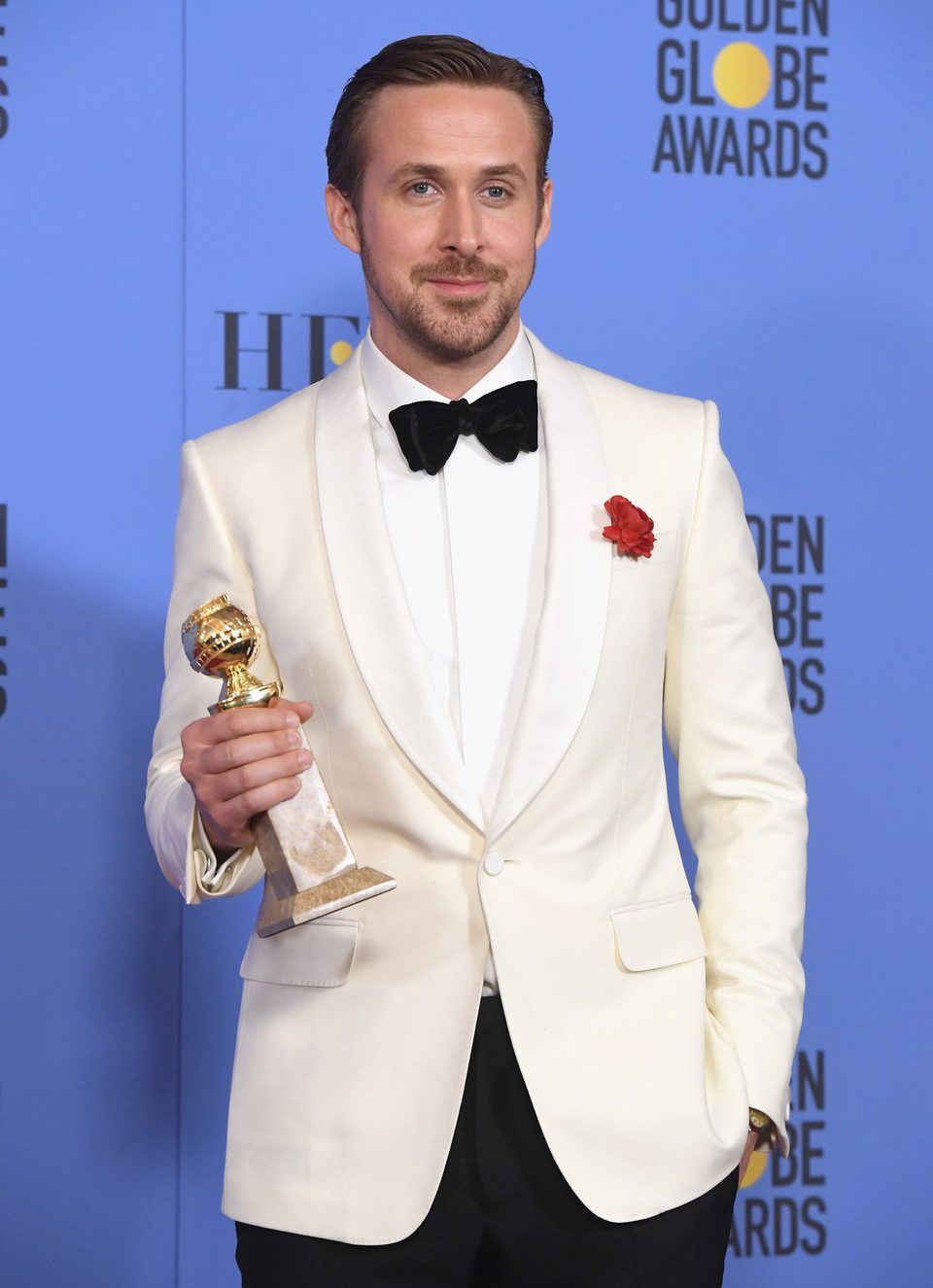 Ryan Gosling tras la ceremonia de los Globos de Oro 2017