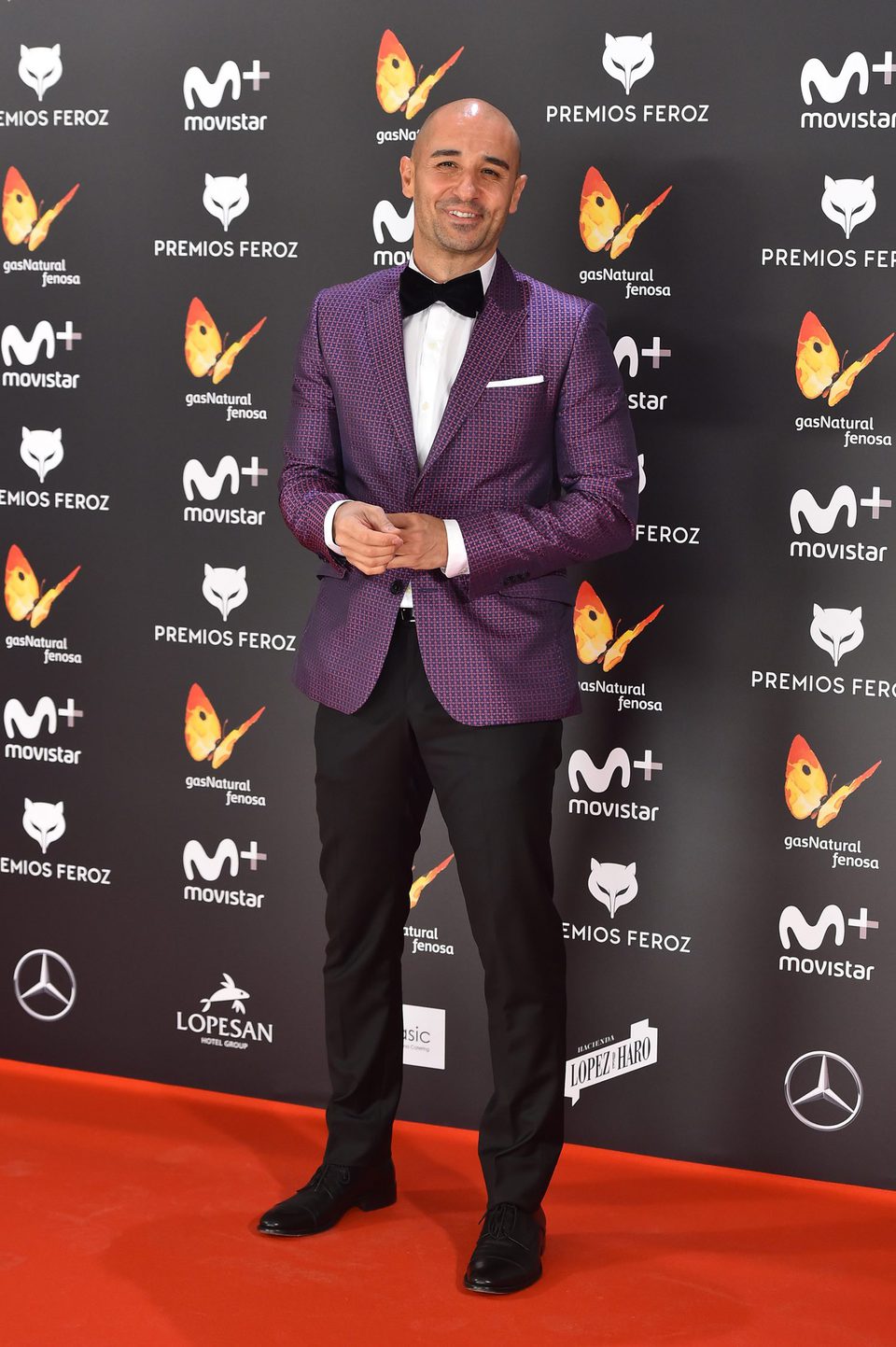 Alain Hernández en la alfombra roja de los Premios Feroz 2017