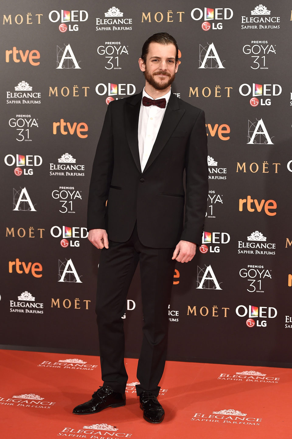 Guillermo Barrientos en la alfombra roja de los Goya 2017