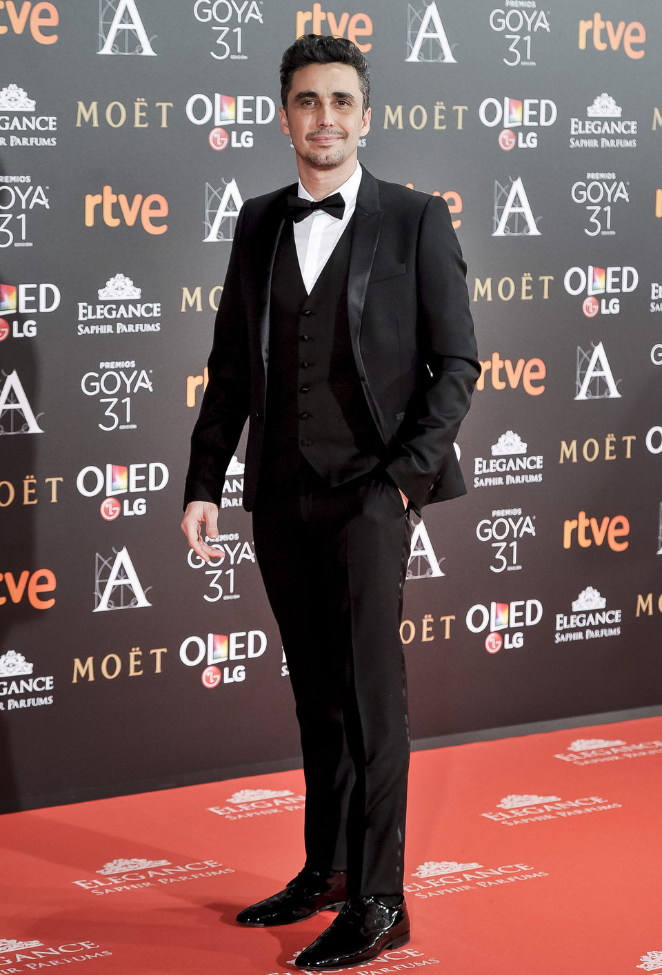 Canco Rodríguez, actor de la serie 'Aída', en la alfombra roja de los Premios Goya 2017