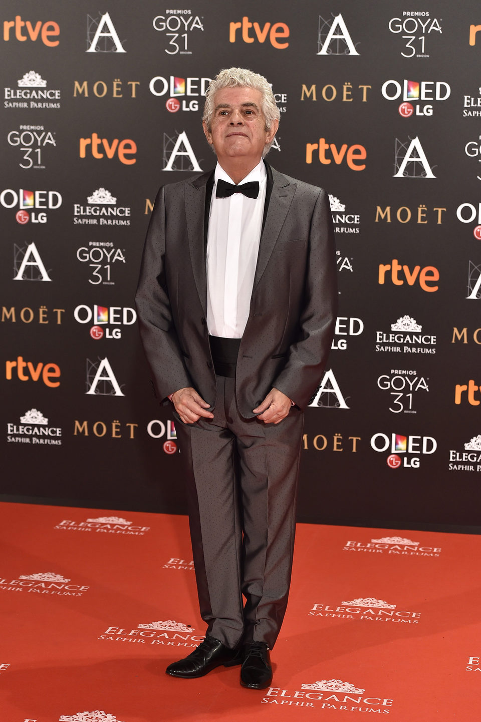 El actor Guillermo Montesinos en la alfombra roja de los Premios Goya 2017