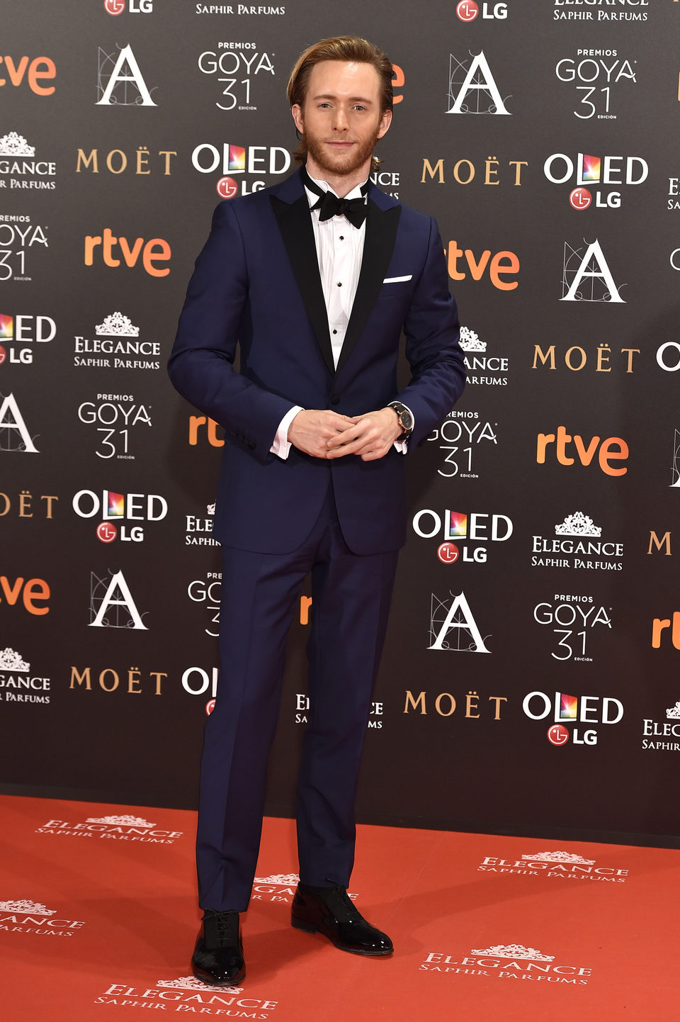 Pablo Rivero, actor de 'Cuéntame cómo pasó, en la alfombra roja de los Premios Goya 2017