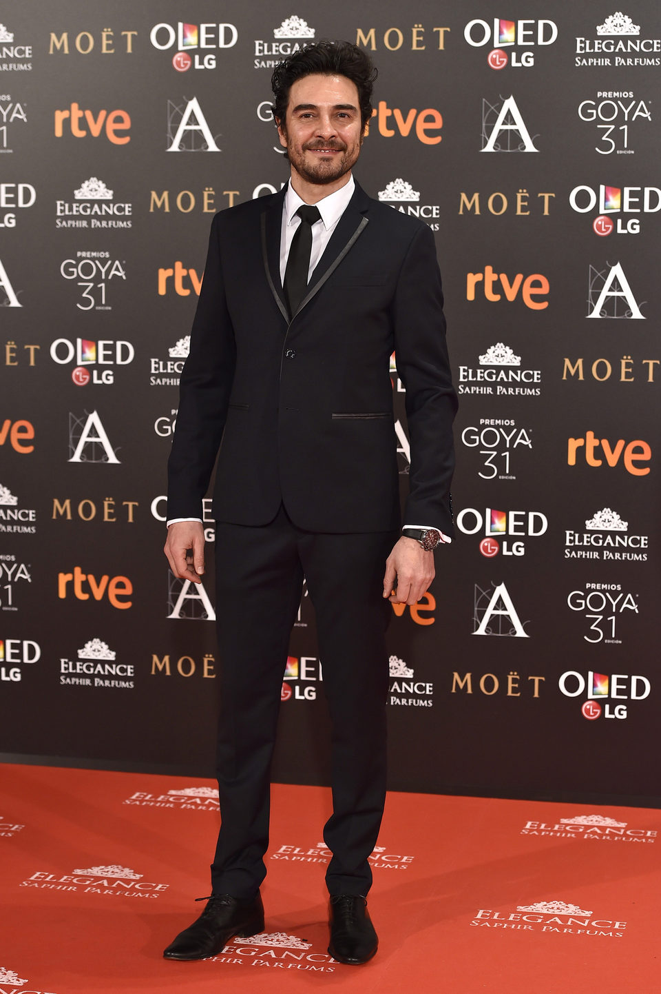 El actorJosé Manuel Seda en la alfombra roja de los Premios Goya 2017