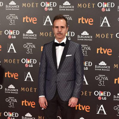 El guionista  Marc Crehuet en  la alfombra roja de los premios Goya 2017