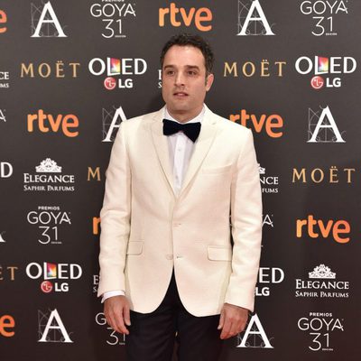 El director Daniel Guzmán en  la alfombra roja de los Premios Goya 2017