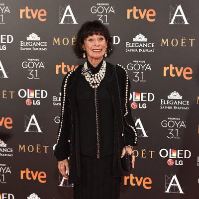 Geraldine Chaplin en la alfombra roja de los Premios Goya 2017