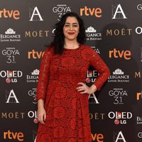 María Isasi en la alfombra roja de los Premios Goya 2017