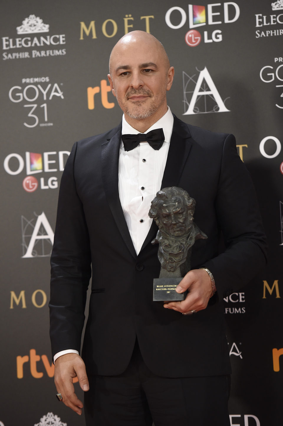 Roberto Álamo ganador del Goya 2017 a Mejor Actor Protagonista por 'Que Dios nos perdone'