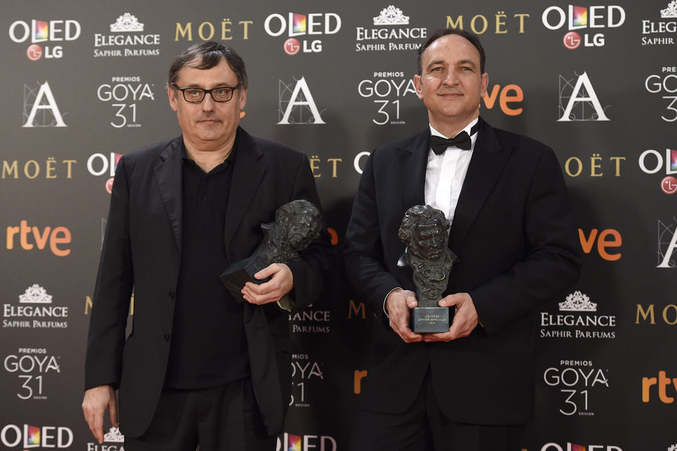 Pau Costa y Felix Berger ganadores del Goya 2017 a Mejores Efectos Especiales por 'Un monstruo viene a verme'