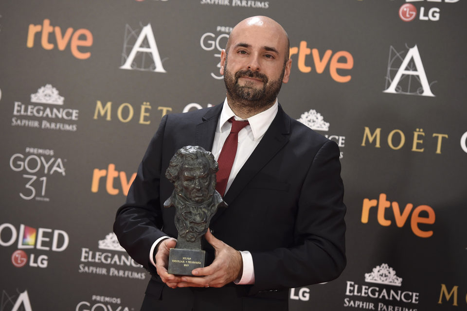 David Marti ganador del Goya 2017 a Mejor Maquillaje y Peluquería por 'Un monstruo viene a verme'