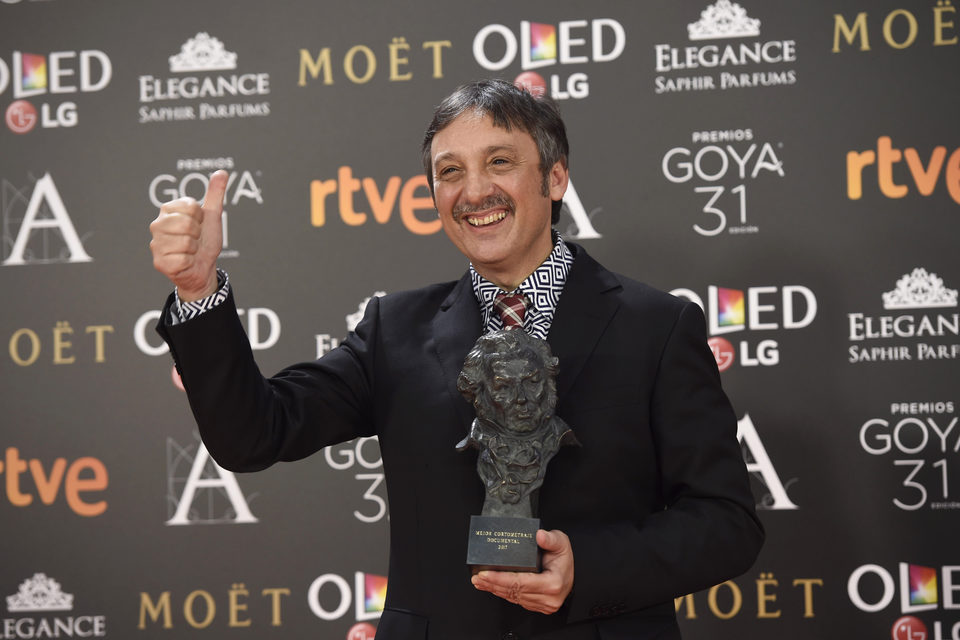 Juan Vicente Córdoba, ganador del premio Goya 2017 a Mejor cortometraje documental