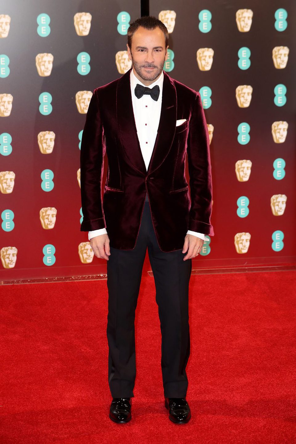 El director de 'Animales Nocturnos', Tom Ford, en la alfombra roja de los BAFTA 2017