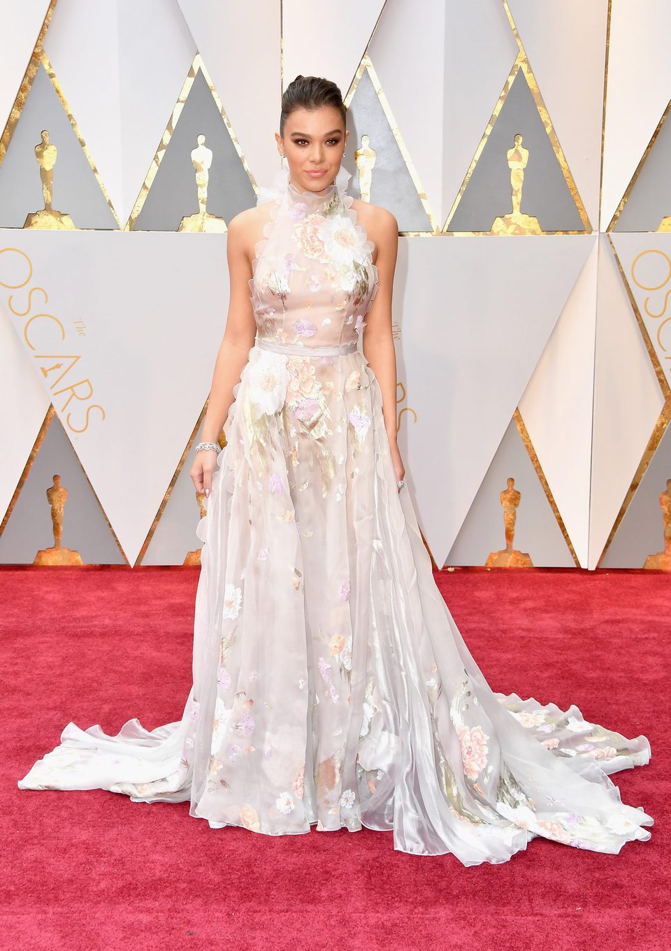 Hailee Steinfeld en la alfombra roja de los Oscars 2017