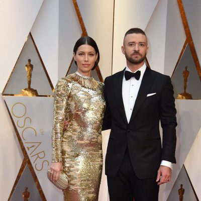 Jessica Biel y Justin Timberlake en la alfombra roja de los Premios Oscar 2017