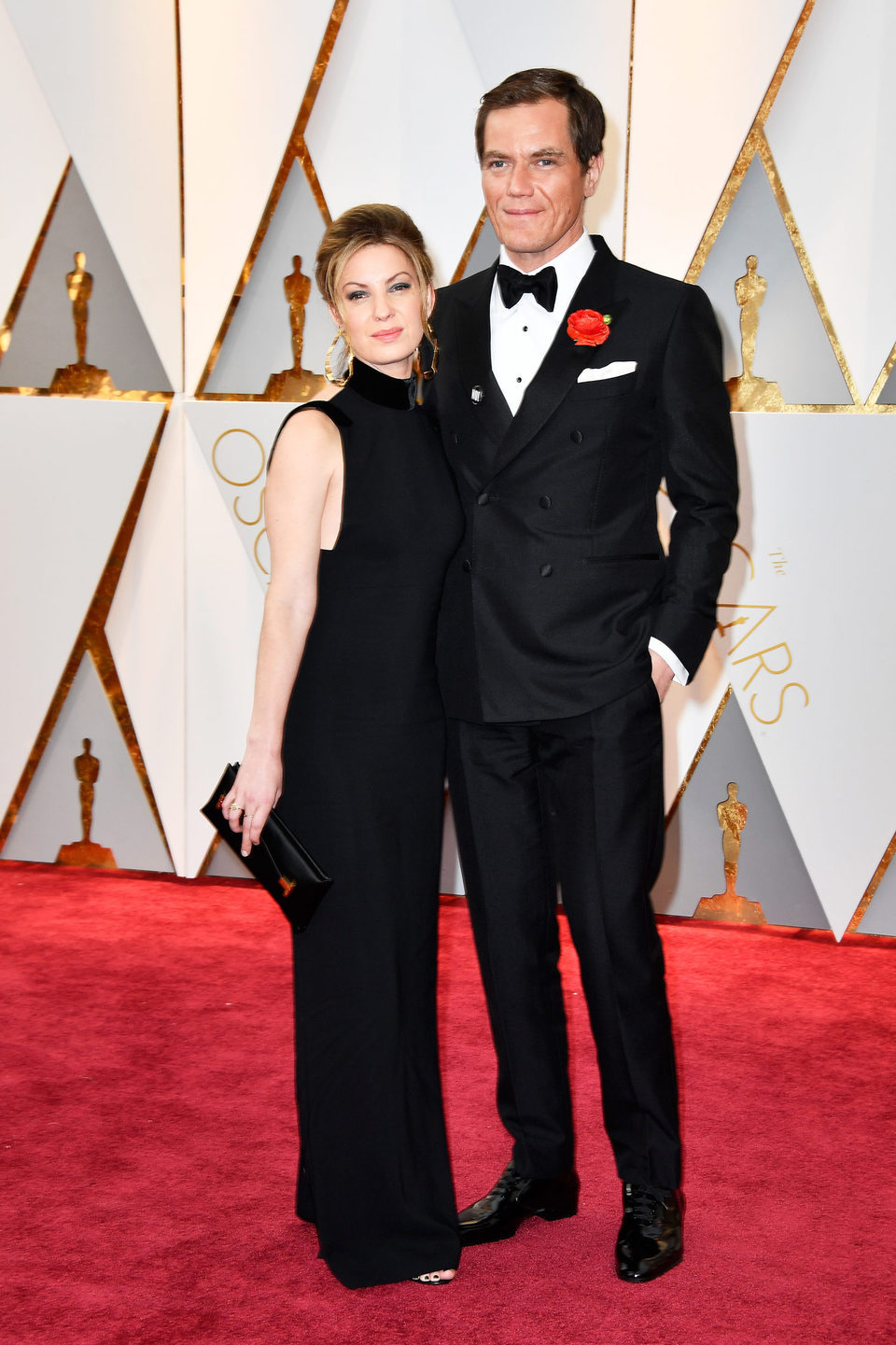 Michael Shannon y Kate Arrington en la alfombra roja de los Oscar 2017