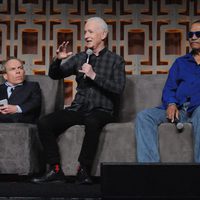 Warwick Davis, Anthony Daniels y Billy Dee Williams en la Star Wars Celebration