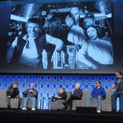 George Lucas y parte del elenco de 'Star Wars' en la Star Wars Celebration