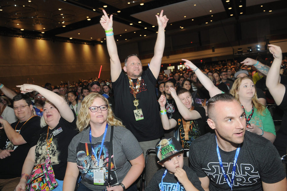 Fans de la saga de 'Star Wars' durante la Star Wars Celebration