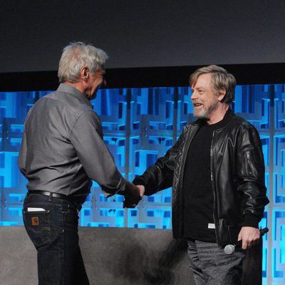 Mark Hamill y Harrison Ford en la Star Wars Celebration