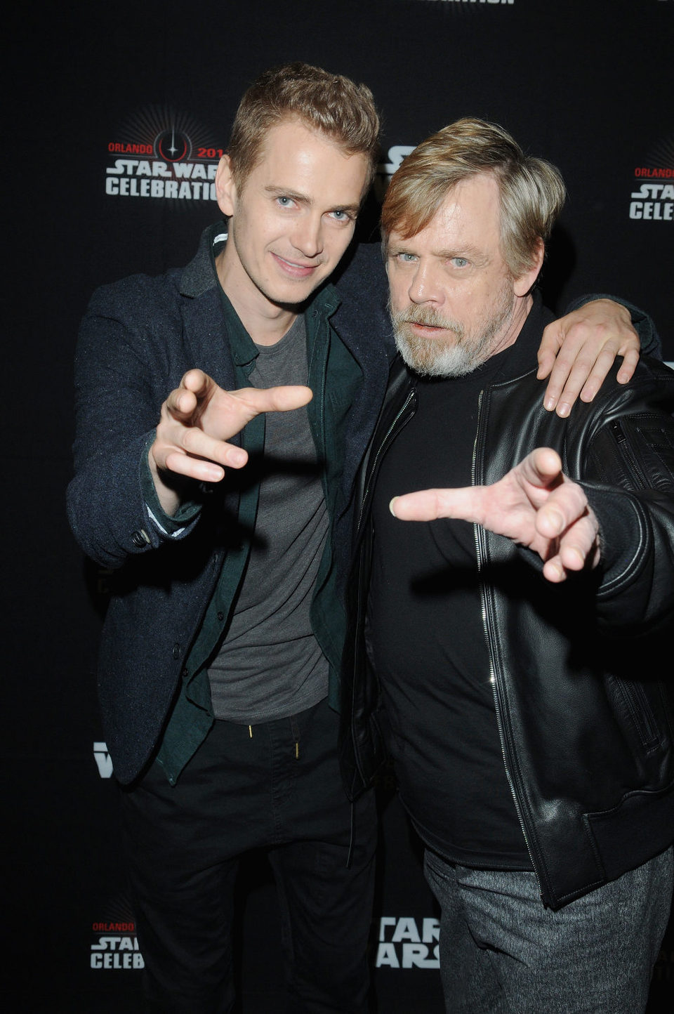 Mark Hamill y Hayden Christensen durante la Star Wars Celebration