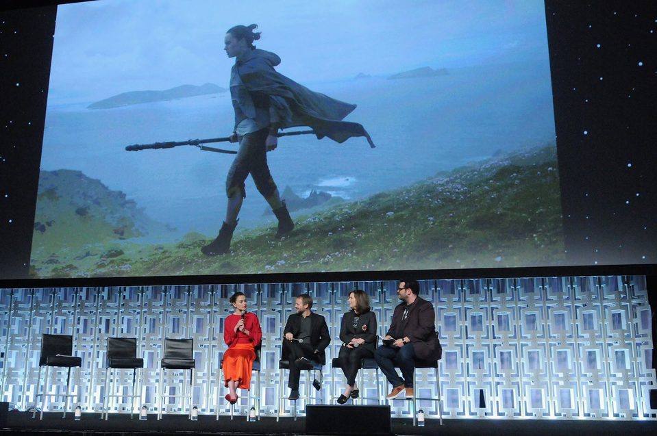 Imagen de Rey en el panel de 'Los últimos Jedi' en la Star Wars Celebration