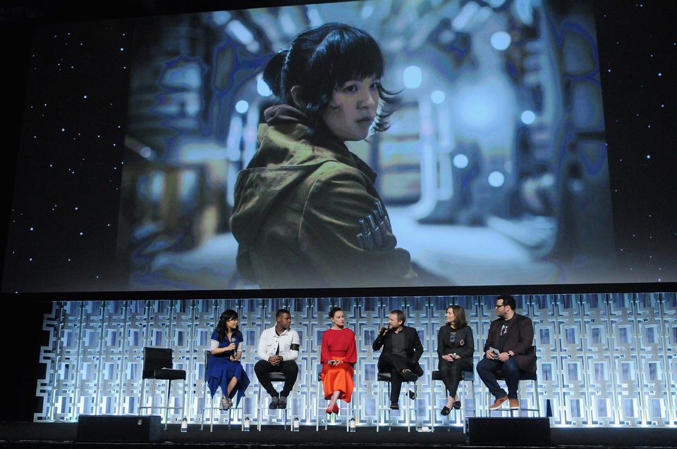 Imagen de Rose en el panel de 'Los últimos Jedi' en la Star Wars Celebration