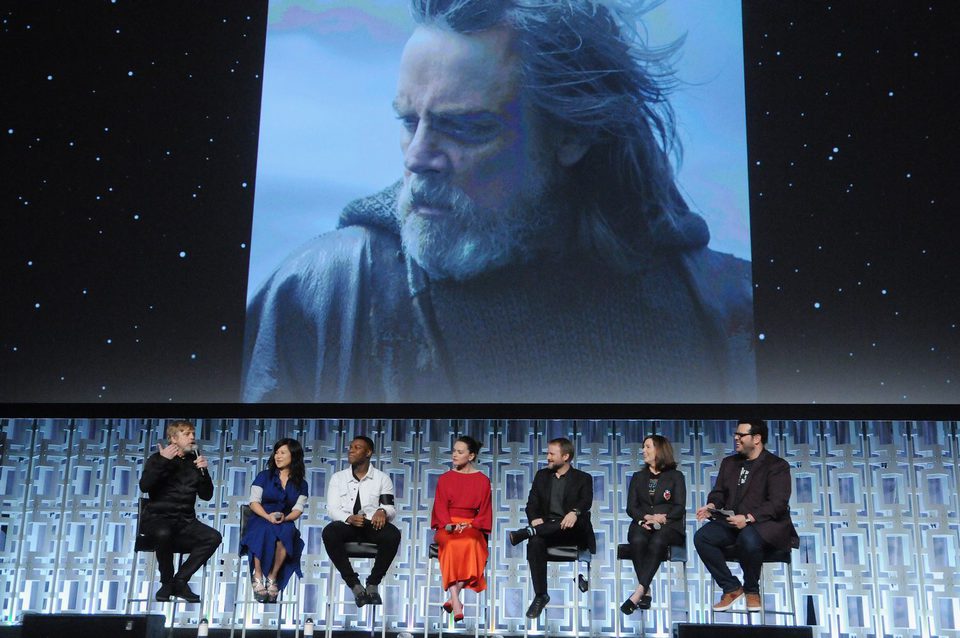 Imagen de Luke en el panel de 'Los últimos Jedi' en la Star Wars Celebration