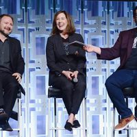 Ryan Johnson, Kathleen Kennedy y Josh Gad, en el panel de 'Los últimos Jedi' en la Star Wars Celebration