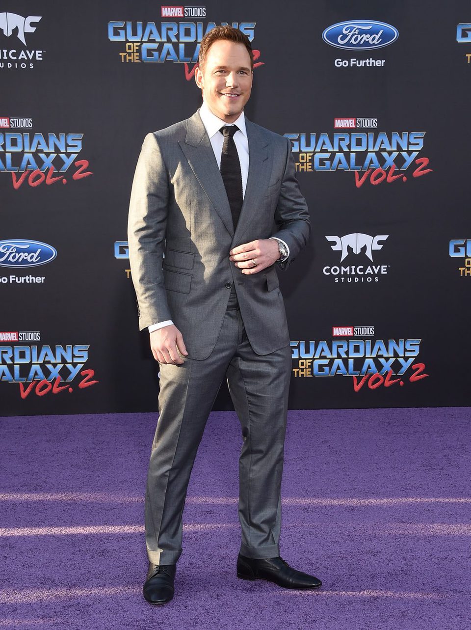 Chris Pratt en la premiere mundial de 'Guardianes de la galaxia Vol. 2'