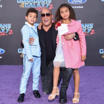 Vin Diesel con sus hijos en la premiere mundial de 'Guardianes de la galaxia Vol. 2'