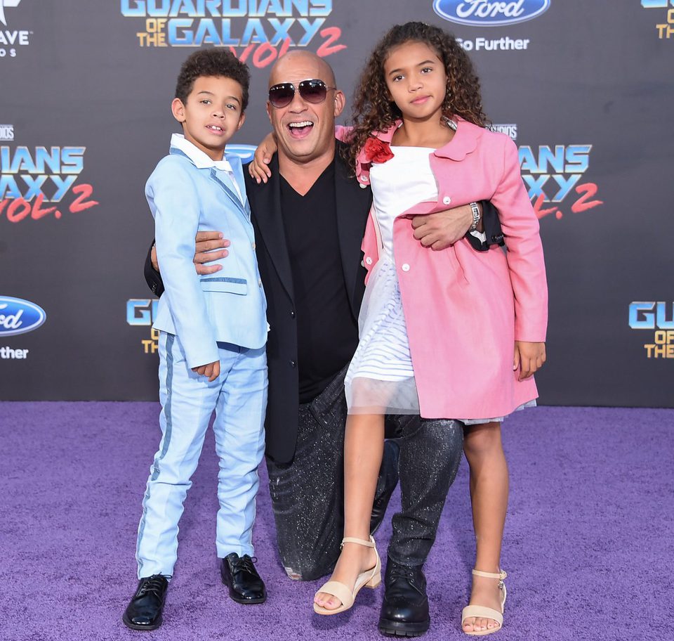 Vin Diesel con sus hijos en la premiere mundial de 'Guardianes de la galaxia Vol. 2'