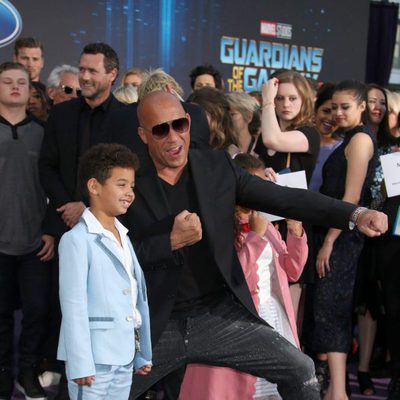 Vin Diesel y su hijo en la premiere mundial de 'Guardianes de la galaxia Vol. 2'