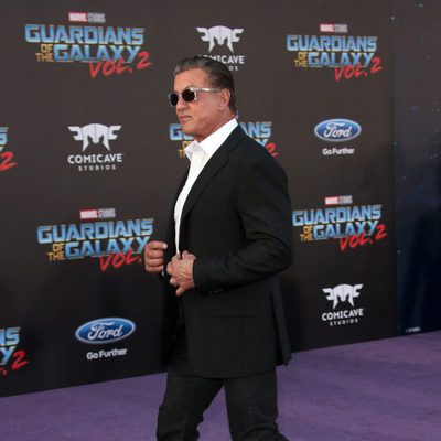 Sylvester Stallone en la premiere mundial de 'Guardianes de la galaxia Vol. 2'