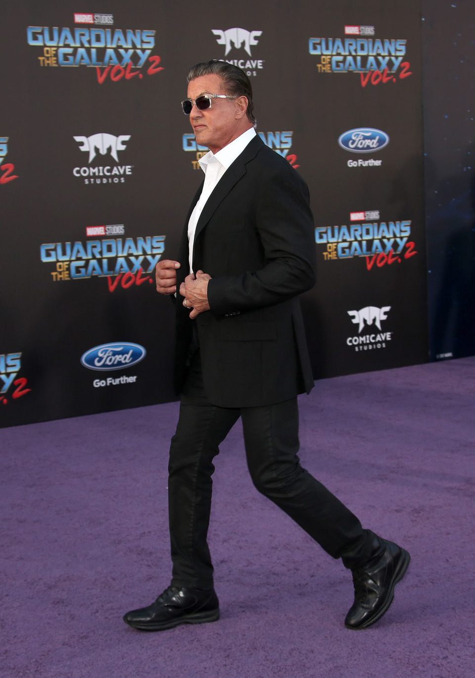 Sylvester Stallone en la premiere mundial de 'Guardianes de la galaxia Vol. 2'