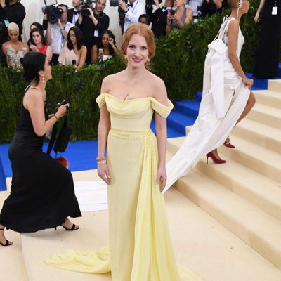 Jessica Chastain en la alfombra roja de la Gala Met 2017