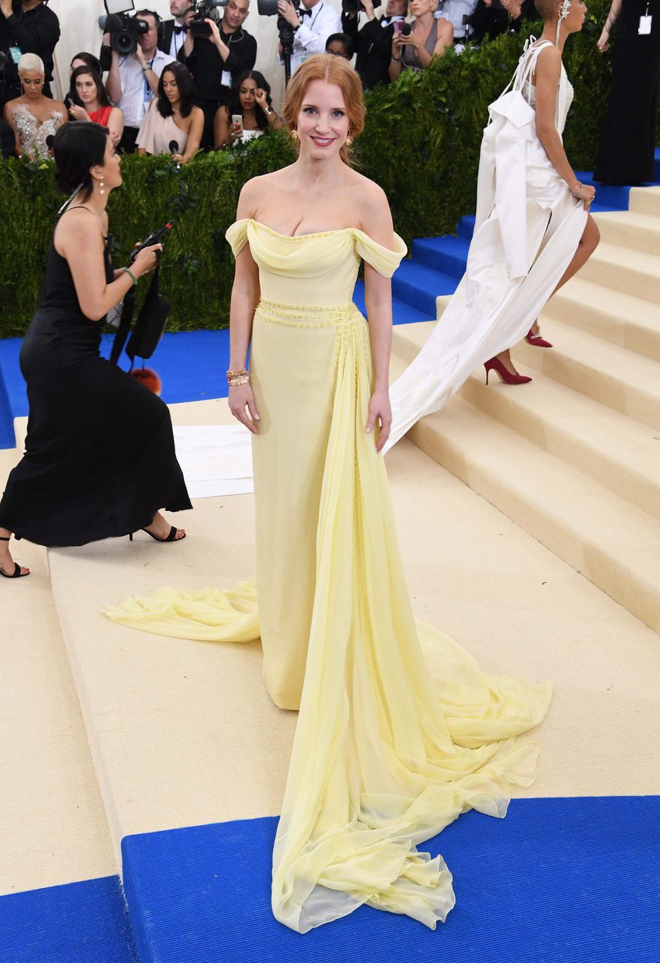 Jessica Chastain en la alfombra roja de la Gala Met 2017