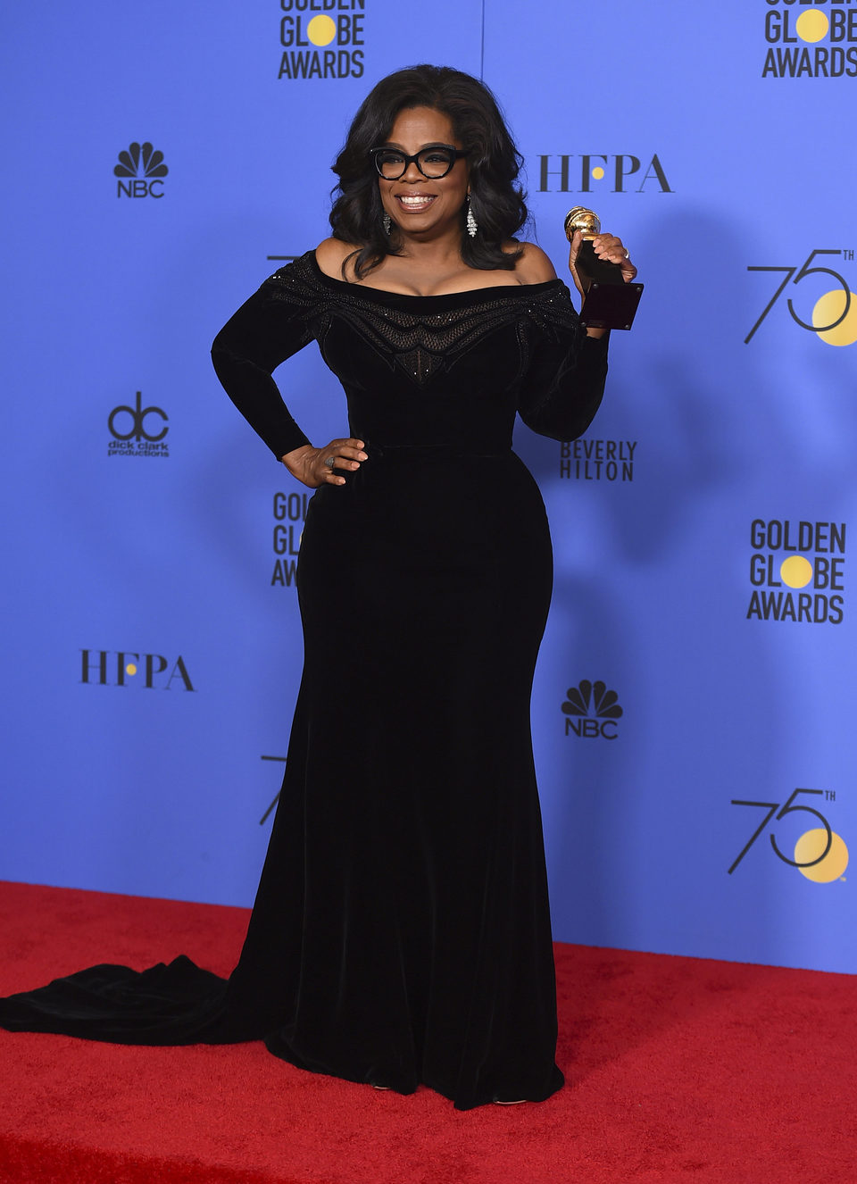 Oprah Winfrey recibe el Globo de Oro honrífico