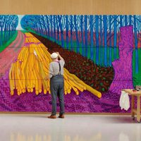 David Hockney en la Royal Academy of Arts