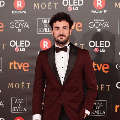 Miki Esparbé en la alfombra roja de los Goya 2018