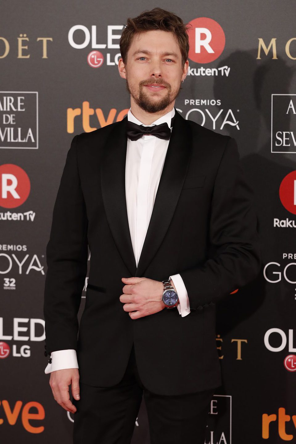 Jan Cornet en la alfombra roja de los Premios Goya 2018