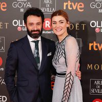 Marta Nieto y Rodrigo Sorogoyen en la alfombra roja de los Premios Goya 2018