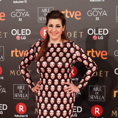 Pepa Charro en la alfombra roja de los Premios Goya 2018