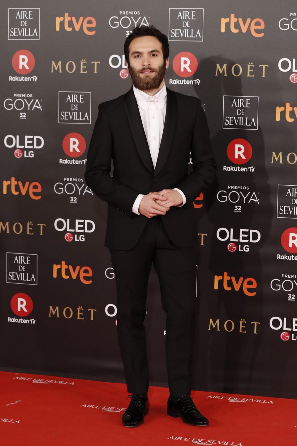 Ricardo Gómez en la alfombra roja de los Premios Goya 2018