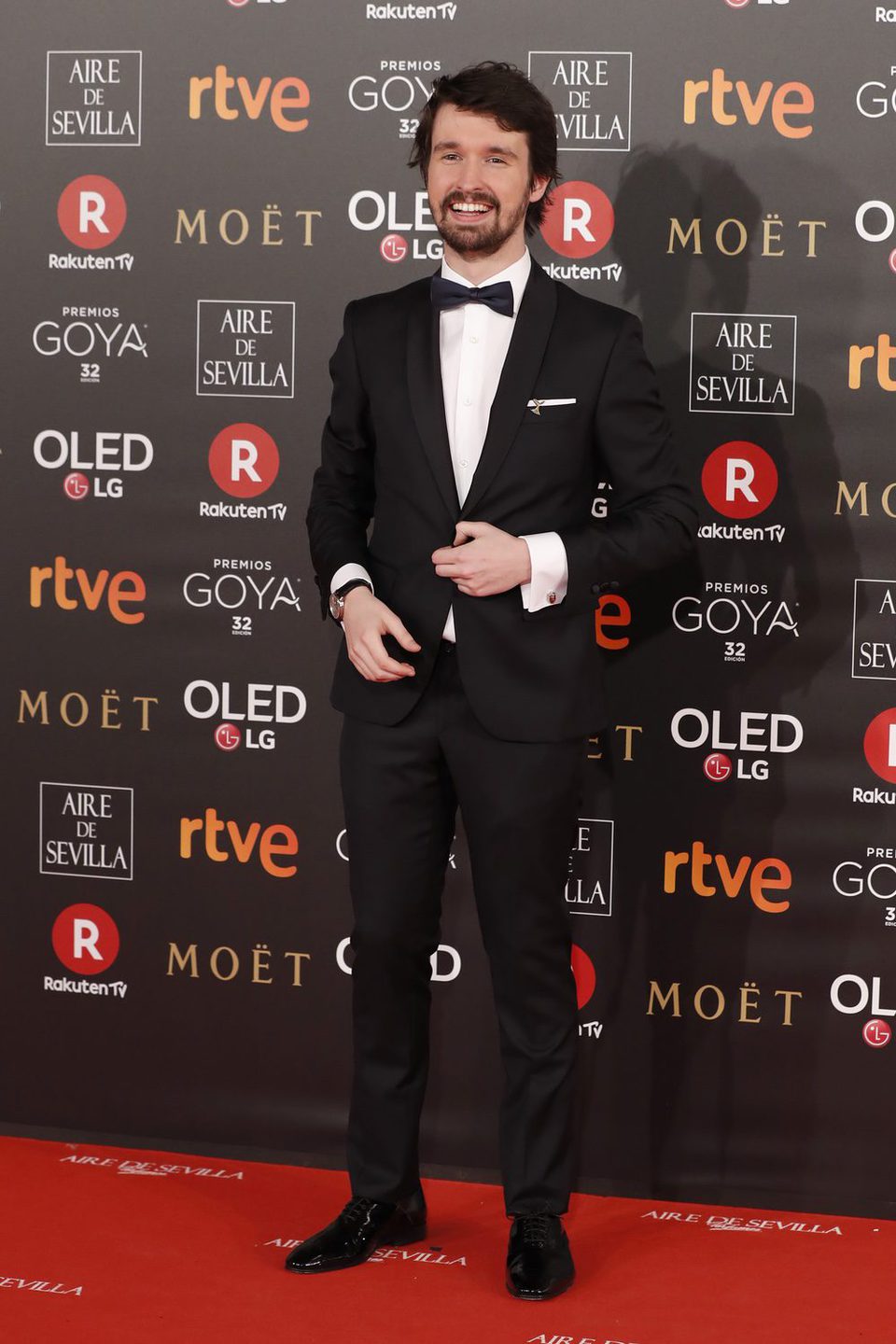 Santiago Alverú en la alfombra roja de los Premios Goya 2018