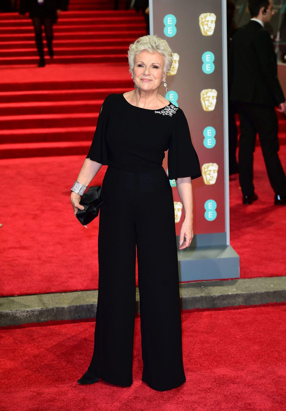 Julie Walters en la alfombra roja de los BAFTA 2018