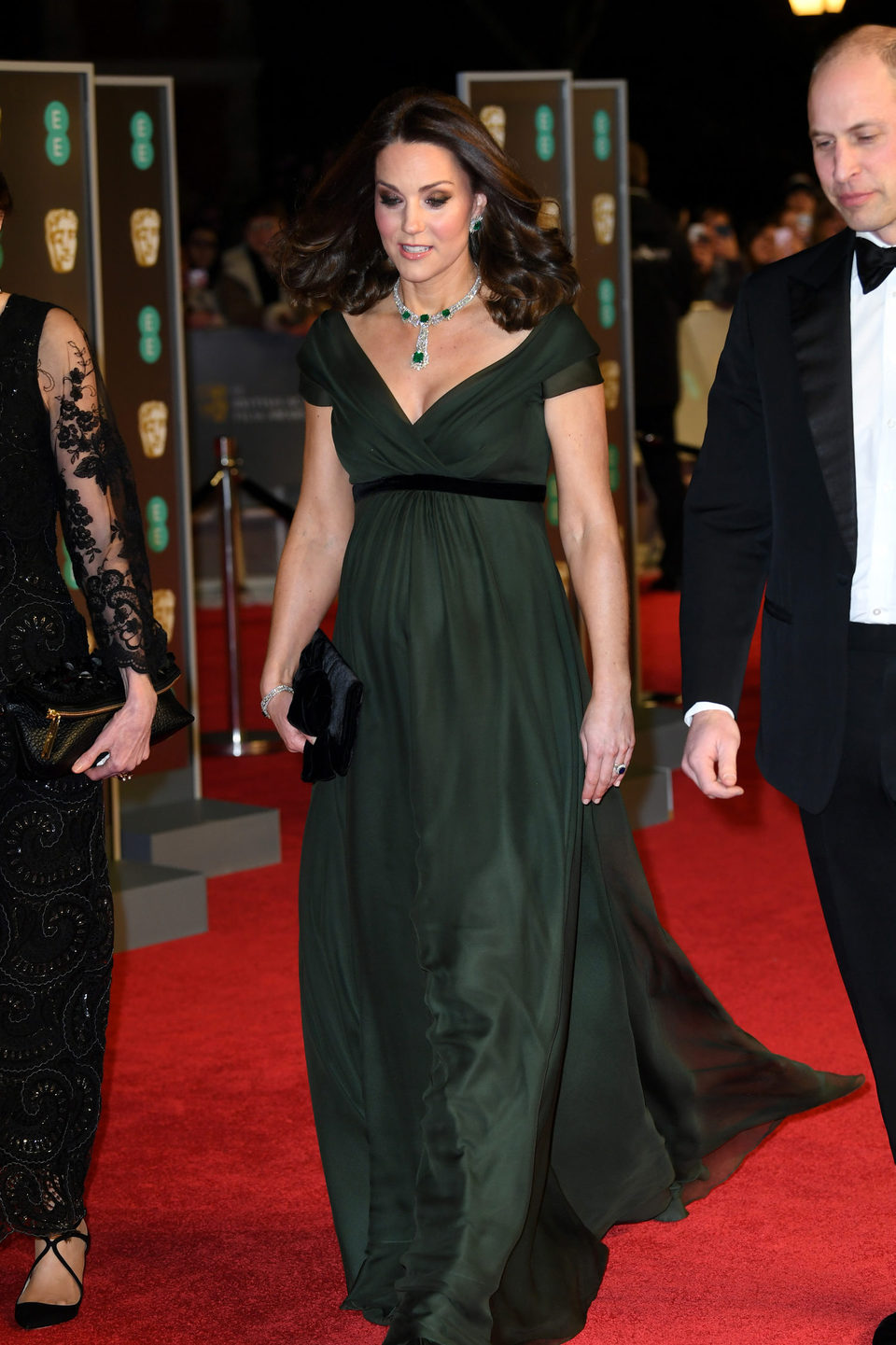 El duque y la duquesa de Cambridge en la alfombra roja de los BAFTA 2018