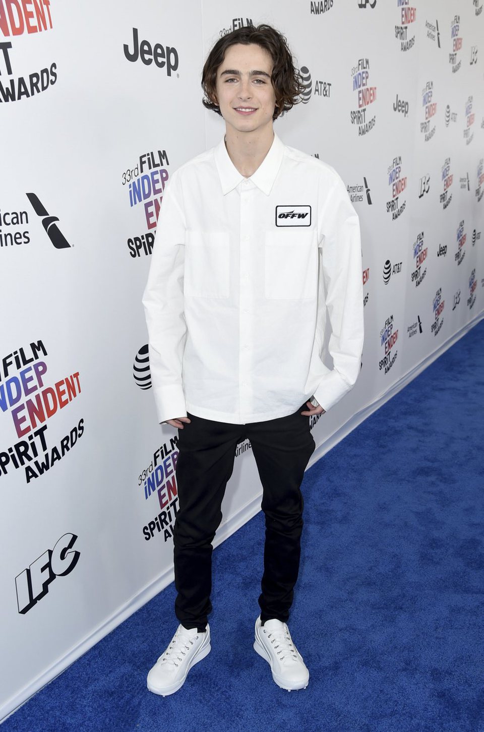 Timothee Chalamet en los Spirit Awards 2018